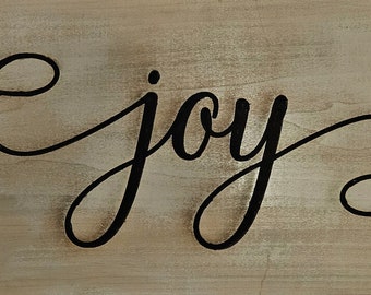 Wood Joy Sign: 32" x 11" Wall Decor
