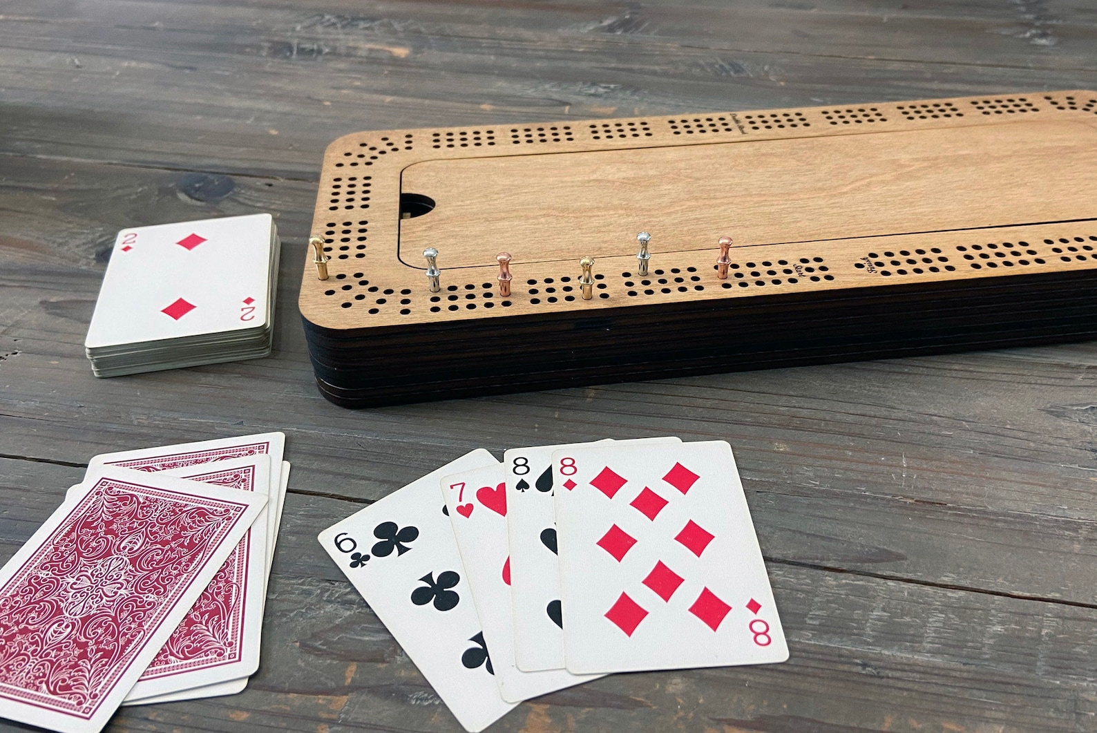 Rectangular Cribbage Board Etsy