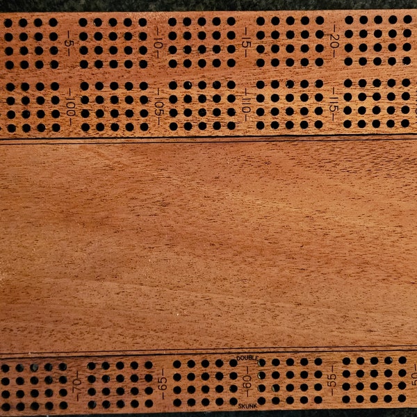 Compact Rectangular Cribbage Board