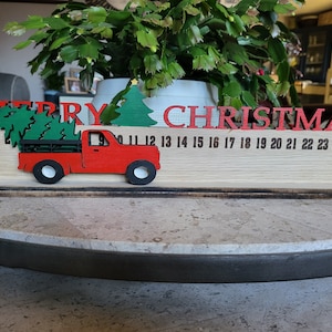 Red Truck Christmas Counter