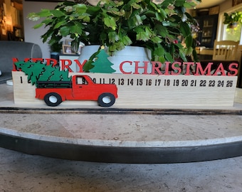 Red Truck Christmas Counter