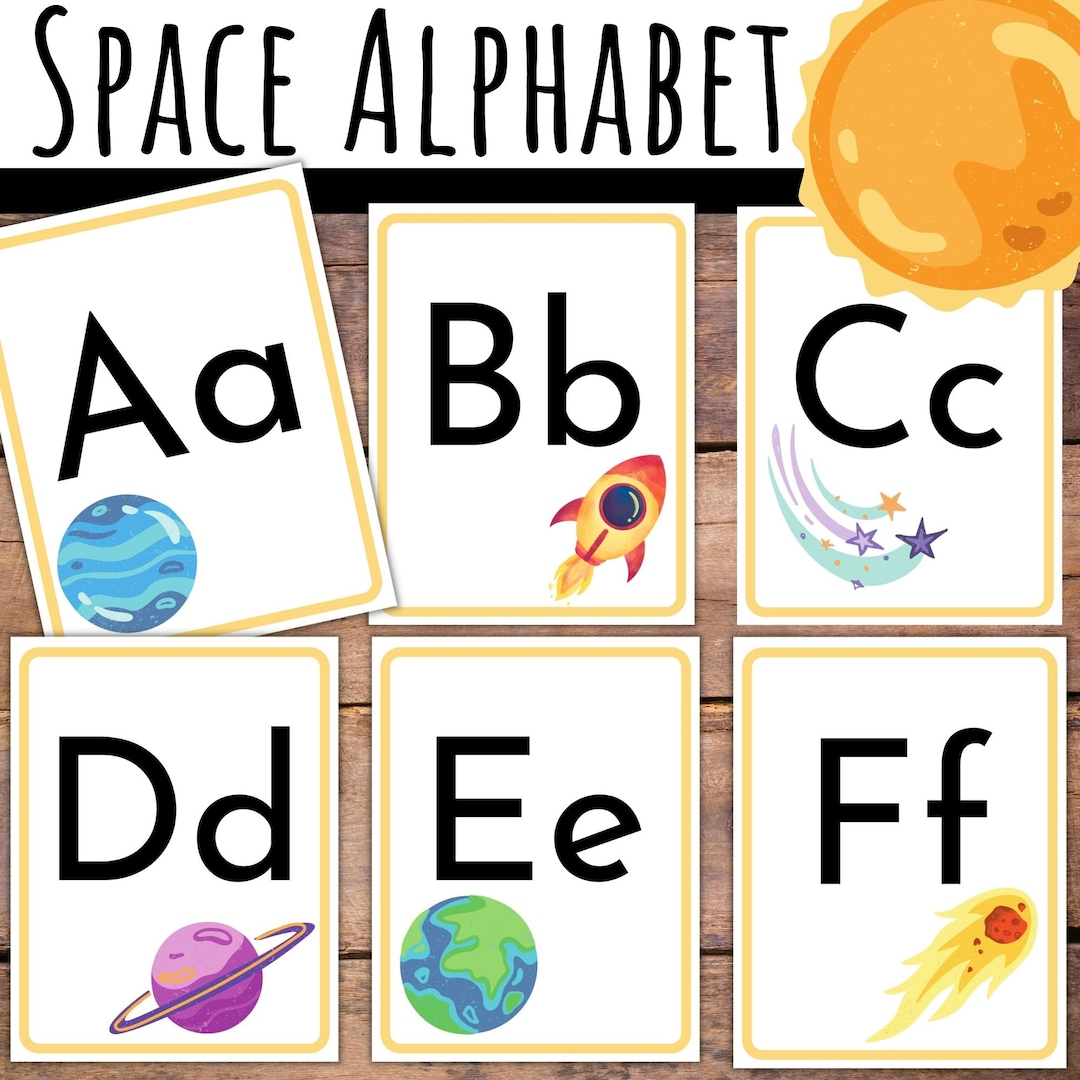 Teachers Back to School Space Alphabet and Days of the Week Daily ...
