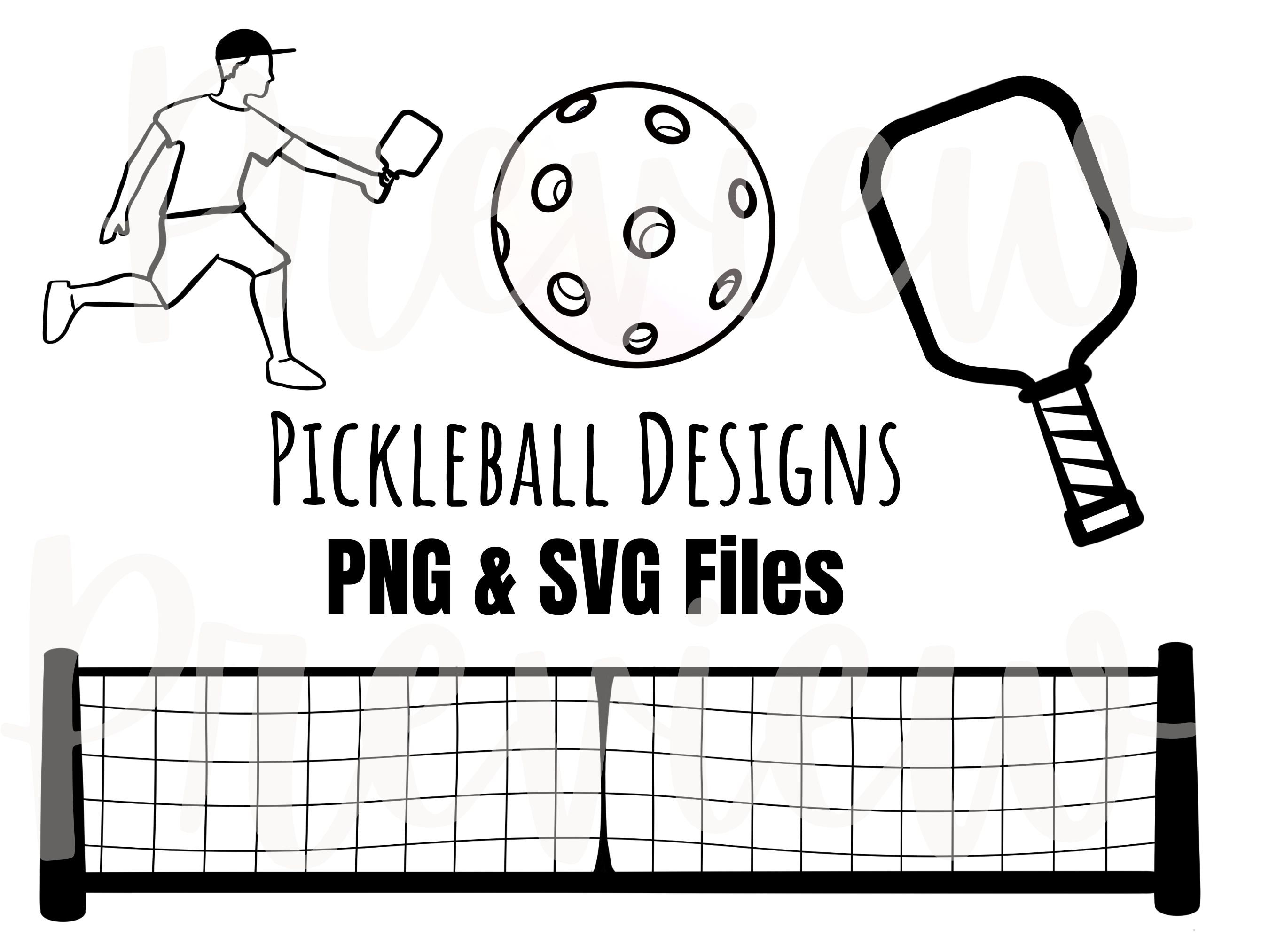 Pickleball Clip Art Outlines SVG PNG Files Digital Download Etsy Il Fullxfull.4581294988 E7bq