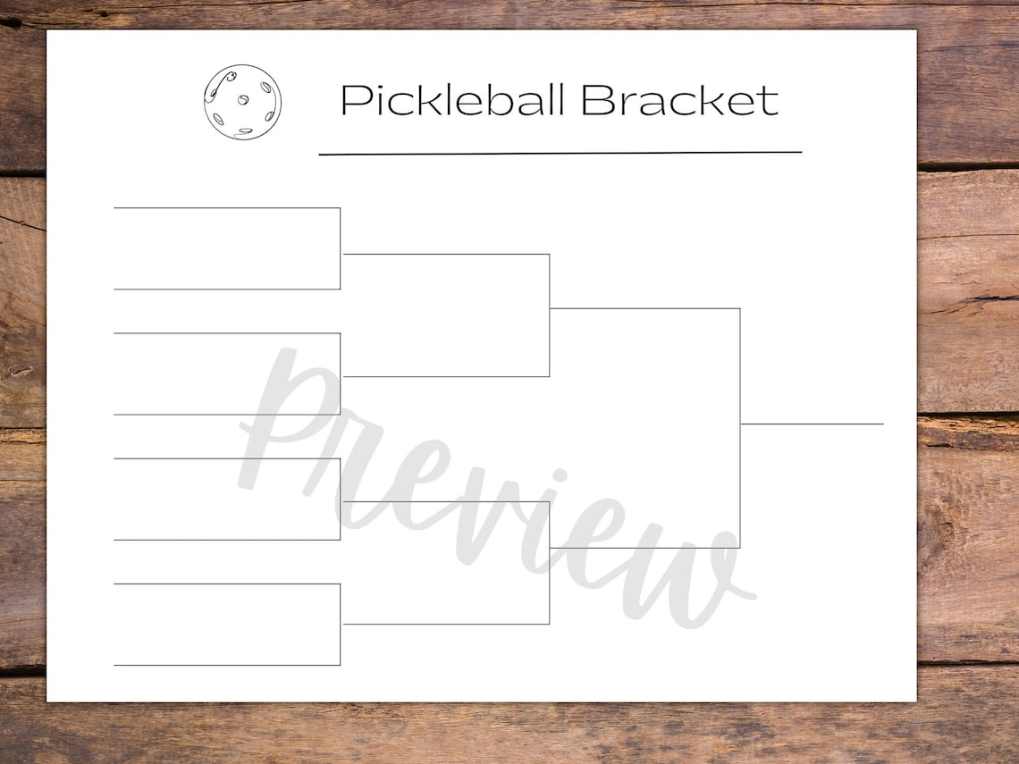 Pickleball Scorecard and Bracket Bundle With Tournament or Game Awards