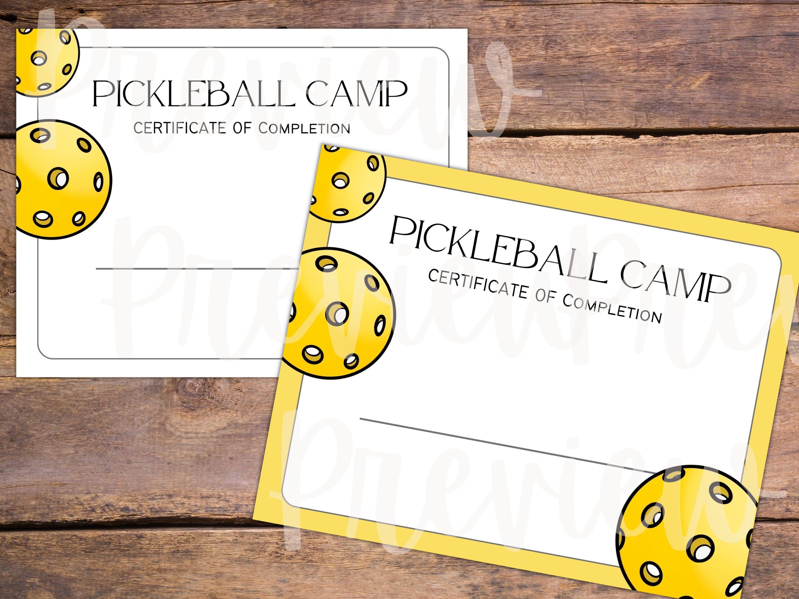 Pickleball Award Bundle With Fancy Certificate or Funny Pickle Players
