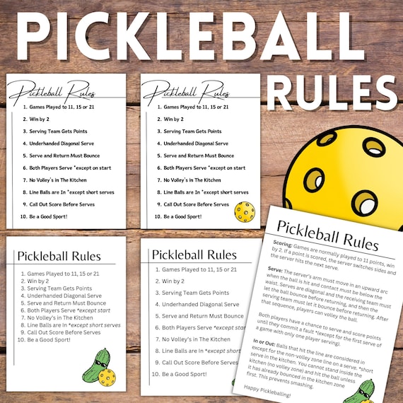 Simple Pickleball Rules with Pickleball Scoring, Serving and Kitchen Rules