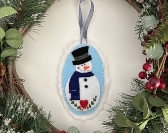 Felt Snowman Ornament