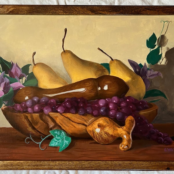 Giclée Print Oil Painting - Still Life With Redwood And Laurel Burl Dildos in a Camphor Bowl