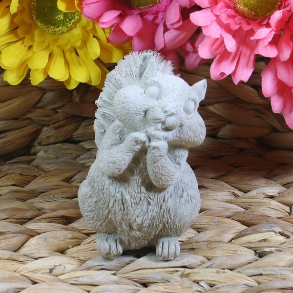 Concrete squirrel statue, cement squirrel figurine, garden and home decor