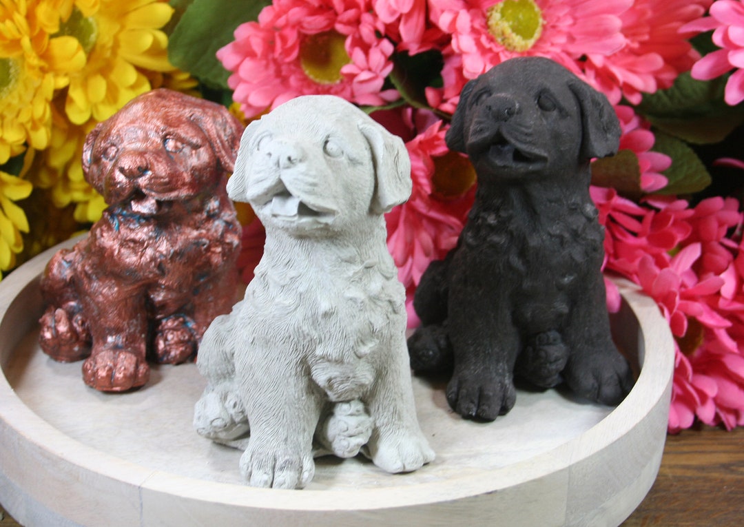 Concrete Garden Dog Statue Cement Dog Figurine Indoor or Etsy