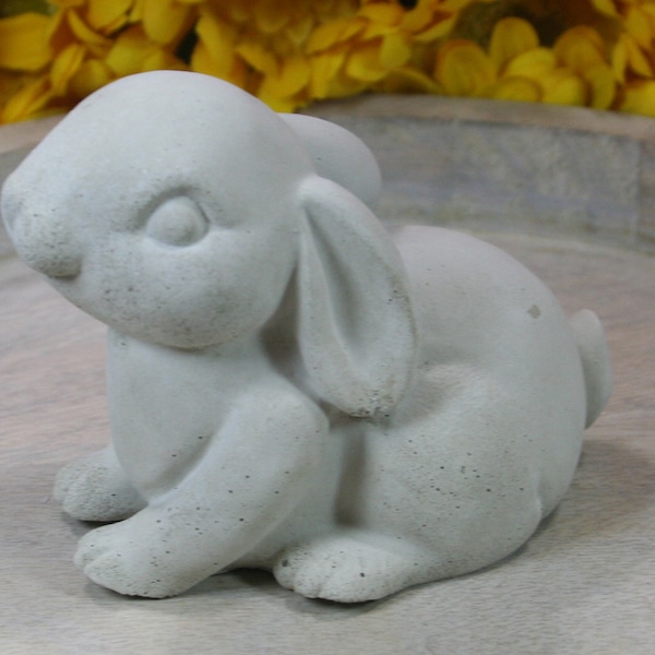 Bunny concrete garden statue, indoors or outdoors, home and garden decor, bunny figurine
