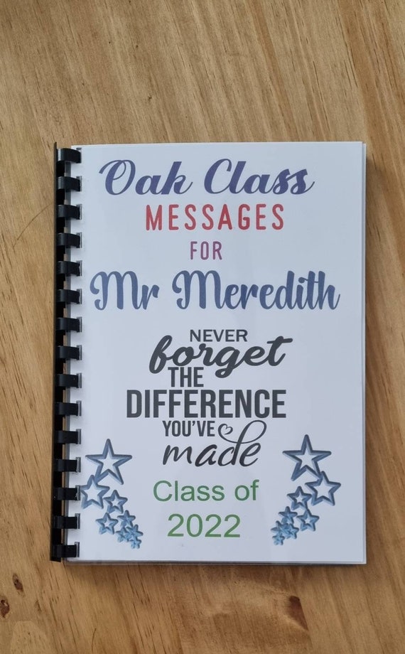 Leavers Messages for Teachers Notebooks A5 Etsy