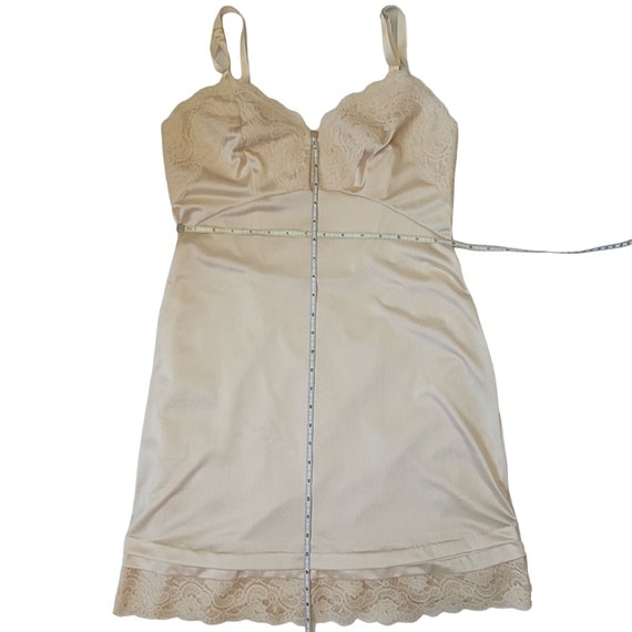 Vintage Silky Dixie Belle Cream Satin Slippery Ny… - image 1