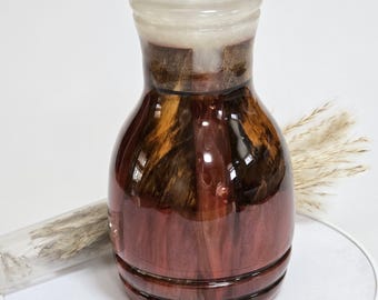 Handmade Bud Vase turned from wood with rose acrylic resin
