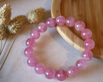 8mm Natural Madagascar Deep Pink Rose Quartz Crystal Round Beads Bracelet AAA 8mm Natural Madagascar Deep Pink Rose Quartz Crystal Round Beads Bracelet AAA