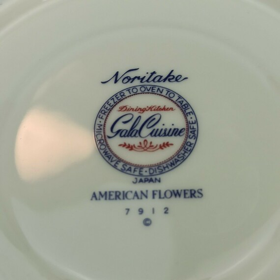 Noritake China American Flowers 7912 Cup & Saucer Set 
