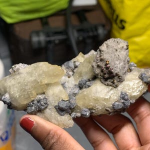 Calcite, calcopirite e galena (miniera di Sweetwater, Missouri, USA)