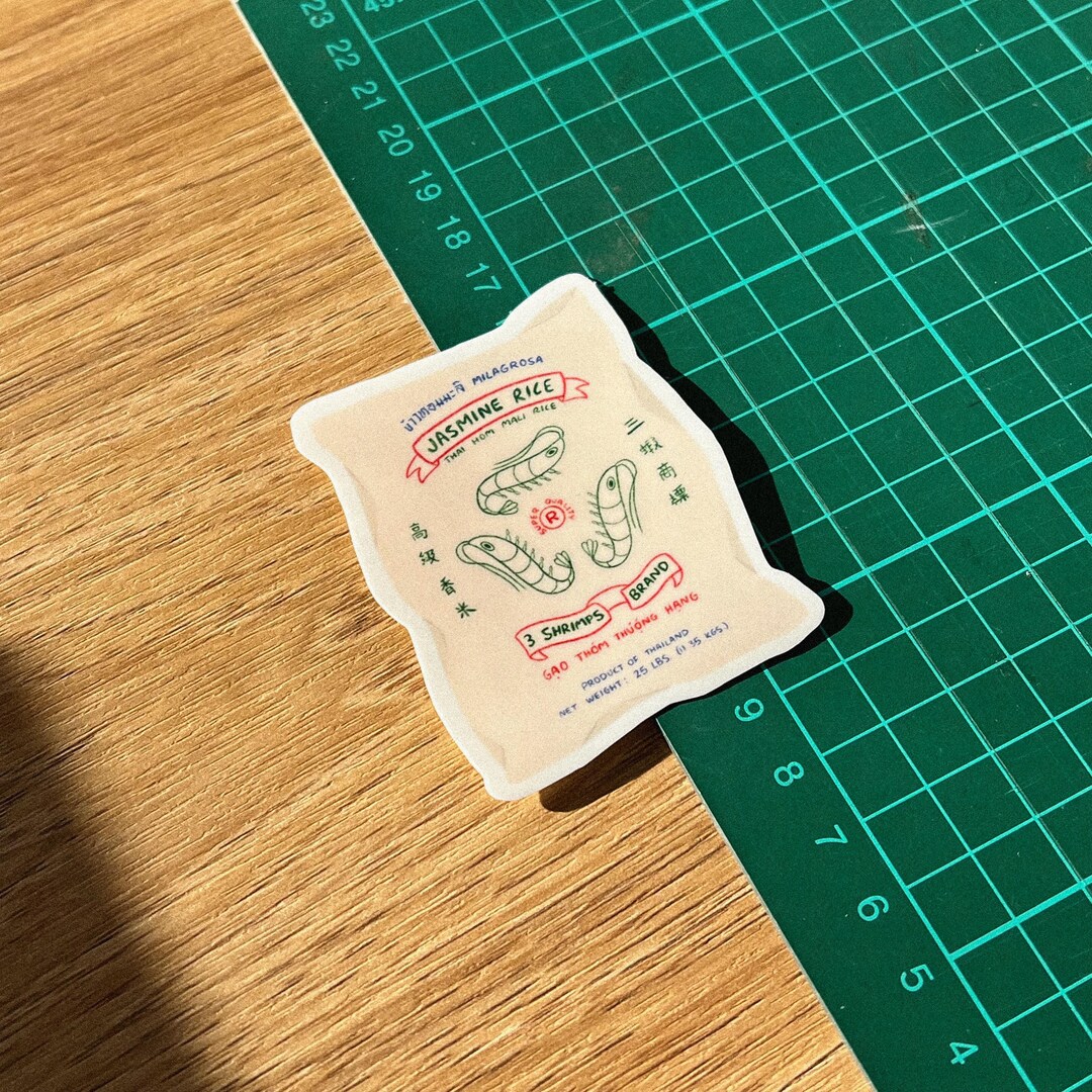 Jasmine Rice Vinyl Sticker - Etsy