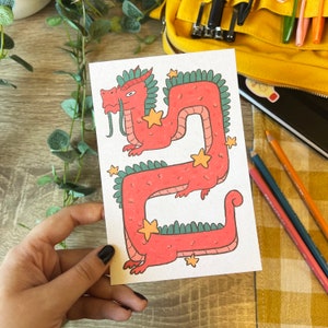 Stampa cartolina dell'anno del drago