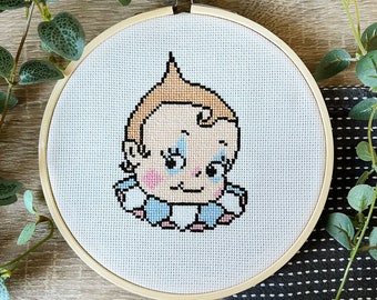 Clown Kewpie PDF Cross Stitch Pattern - Digital Download