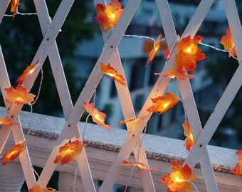 Christmas and Autumn Maple Leaves String light