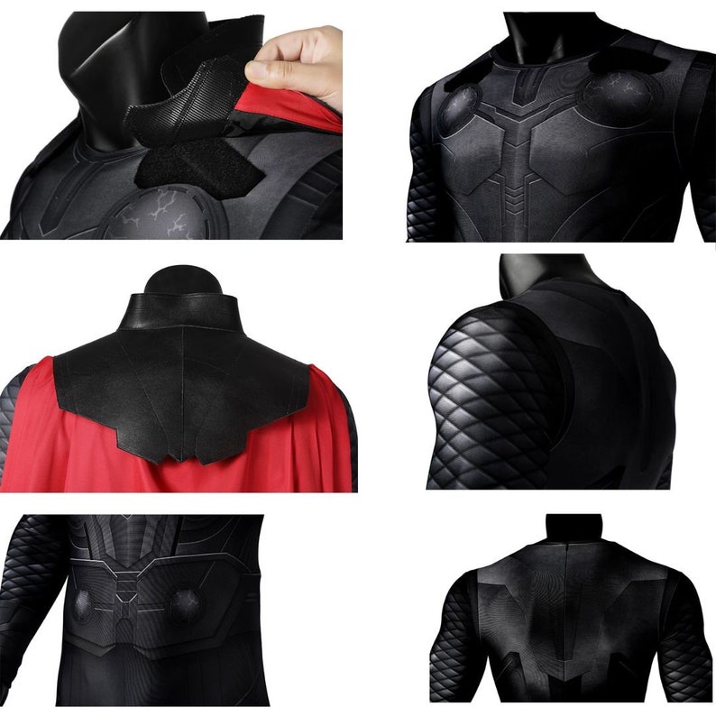 Avengers Infinity War Thor Costume Cosplay Suit With Cloak image 9