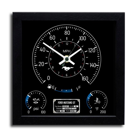 Classic Ford Mustang GT Speedometer Wall Clock Hand Made | Etsy