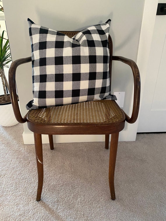 Buffalo Check Black and White Pillow