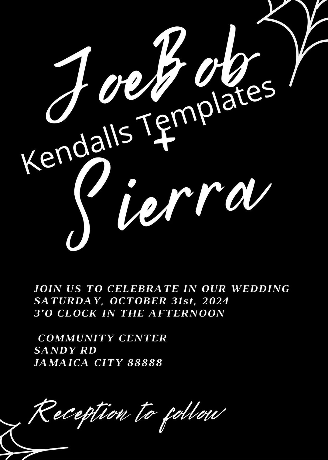 Halloween Wedding Invitations Etsy