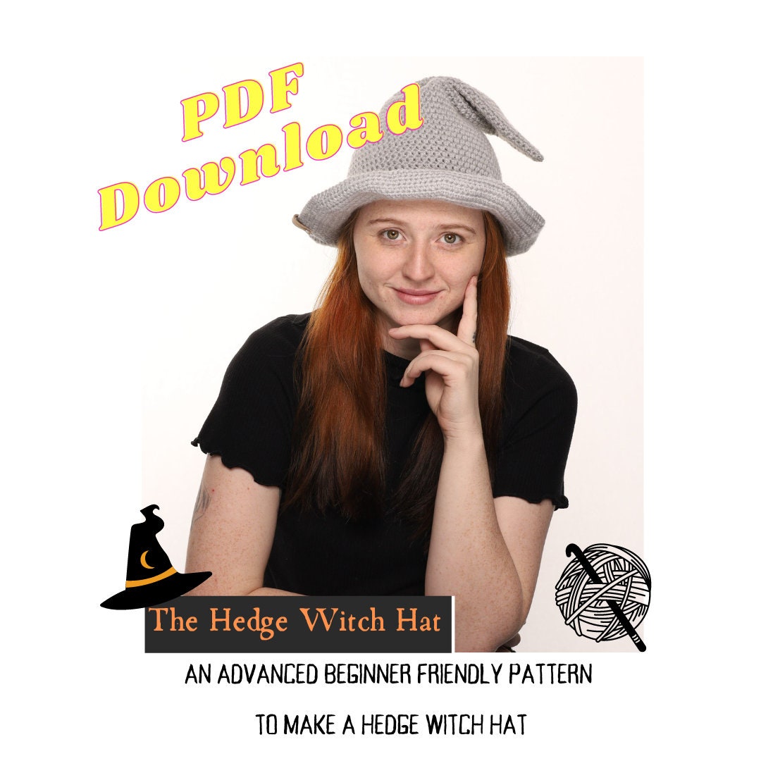 Hedge Witch Modern Witch Hat Crochet Pattern Free Modern Witch Hat