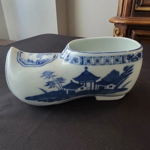Mottahedeh Blue Canton Dutch Clog Shoe