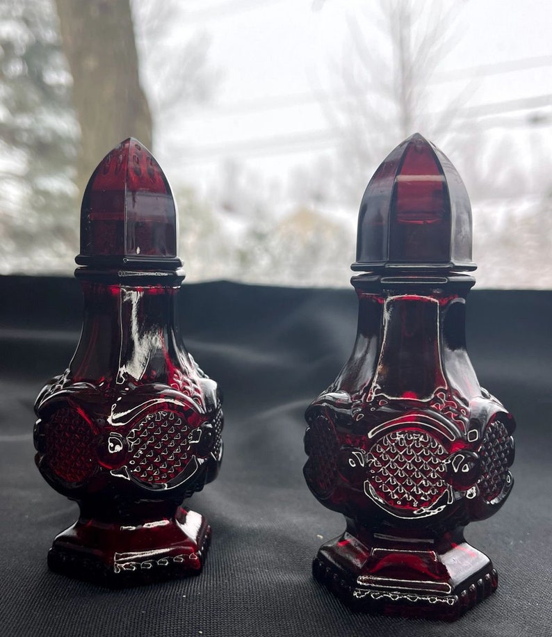 Ruby Red 1876 Cape Cod Collection Salt and Pepper Shakers (set of 2) - Etsy