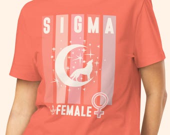 Bio-Baumwolle Signoria weibliches Shirt Halbmond einsamer Wolf T-Shirt Feminine Empowerment Shirt Signoria Frau Grafik T-Shirt Umweltfreundliches Tshirt