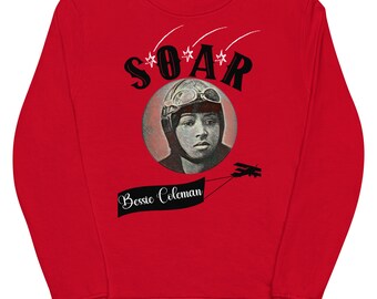 Eco friendly Bessie Coleman Sweatshirt Black History Month Sweatshirt Black Woman in History African American History Aviation History