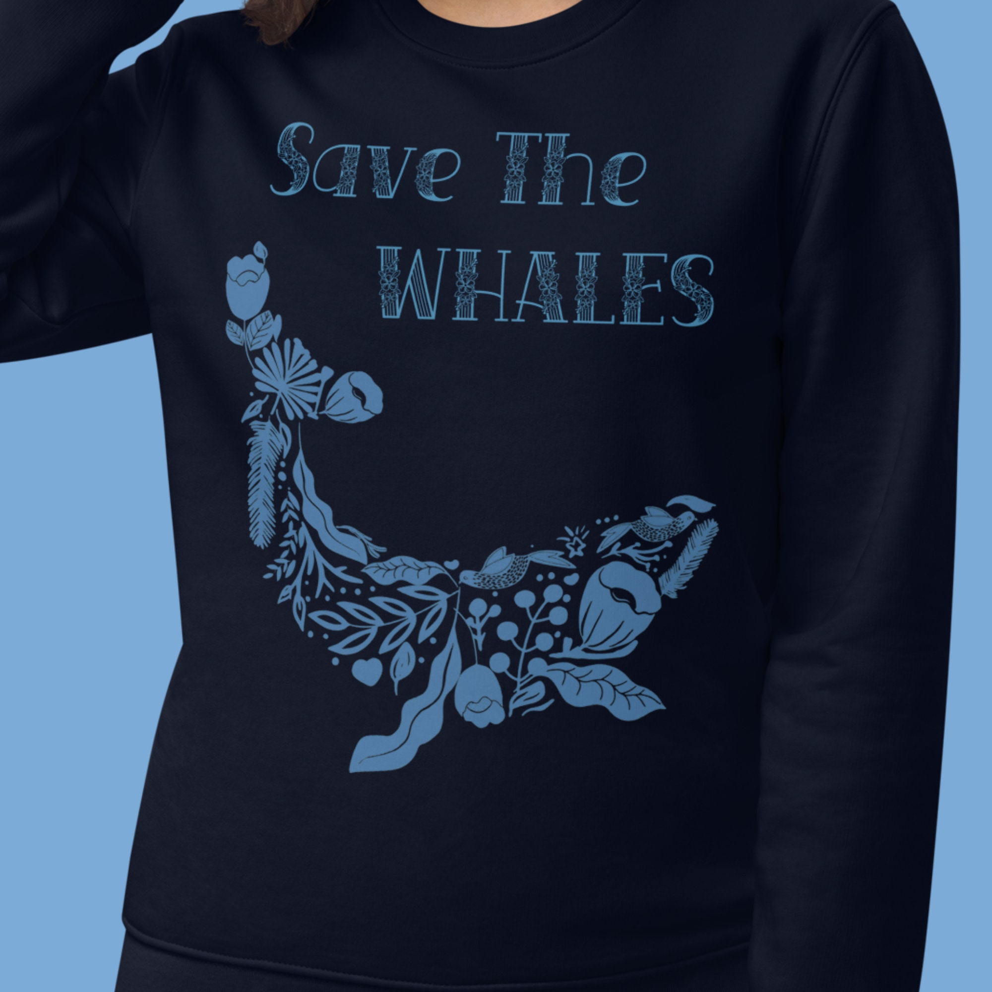 Organic Cotton Save the Whales Shirt Nautical Premium Sweatshirt ...