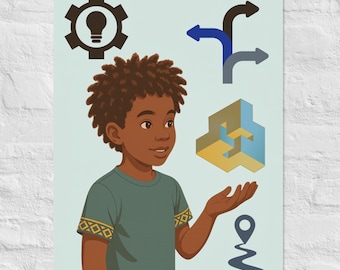 Tiefe der Gedankenreise eines schwarzen Jungen, der durch das Leben und die Komplexität des schwarzen Jungen führt