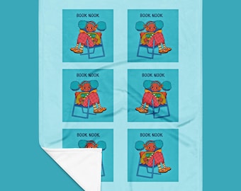 Buch Nook Decke Schwarzes Mädchen Lesewurf Afro Puffs Decke Schwarzes Mädchen Bücherwurm Geschenk 30 mal 40 Zoll Kinderlesedecke