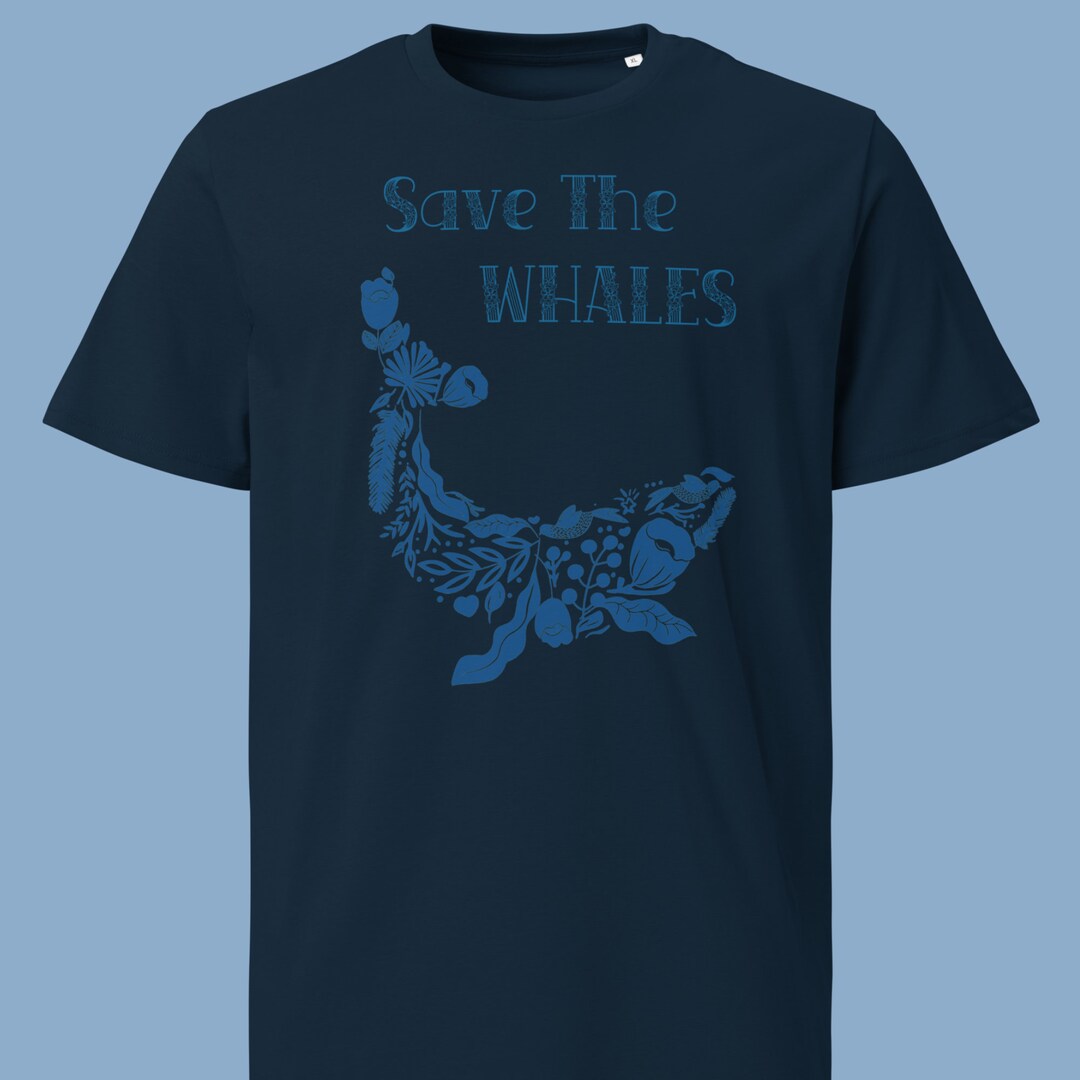 Organic Cotton Save the Whales Shirt Nautical Tshirt Environmentalist ...