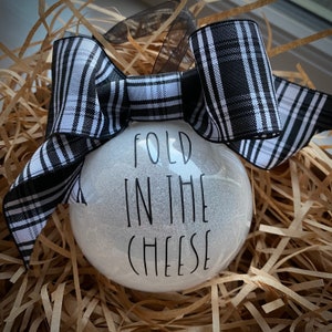 Fold in the Cheese - Schitt&#39;s Creek Christmas tree decoration- glass bauble