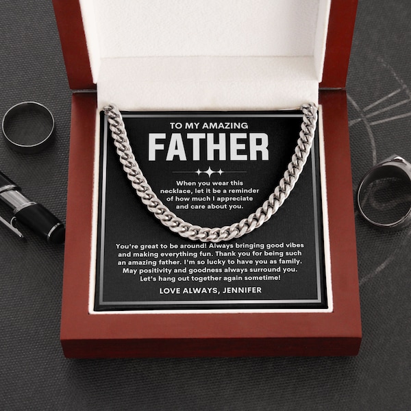 Father Necklace, Gift for Father, Best Father Ever, Thank You Father, Father Wedding, Father Birthday, Father Retirement, Father's Day Gift