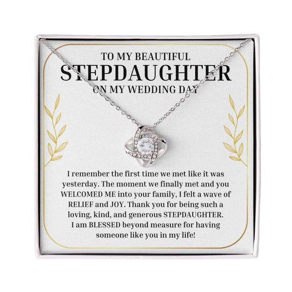 To My Stepdaughter on My Wedding Day Gift from Bride, Weding Gift from Groom, Bride to Step Daughter Gift, Bonus Daughter Gift from Bride
