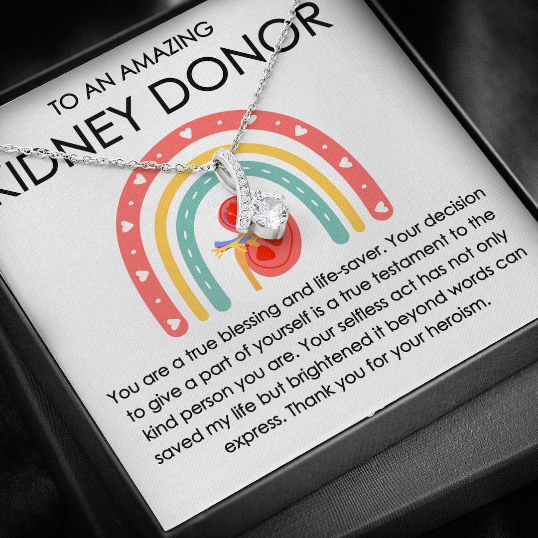 Kidney Donor Necklace, Kidney Diseases Mom, Kidney Survivor, Kidney