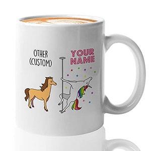 Personalized Birthday Unicorn Coffee Mug White 15oz - Others vs You - Customize Name Occupation Unicorn Animal Lover Aunt Boss Coworkers