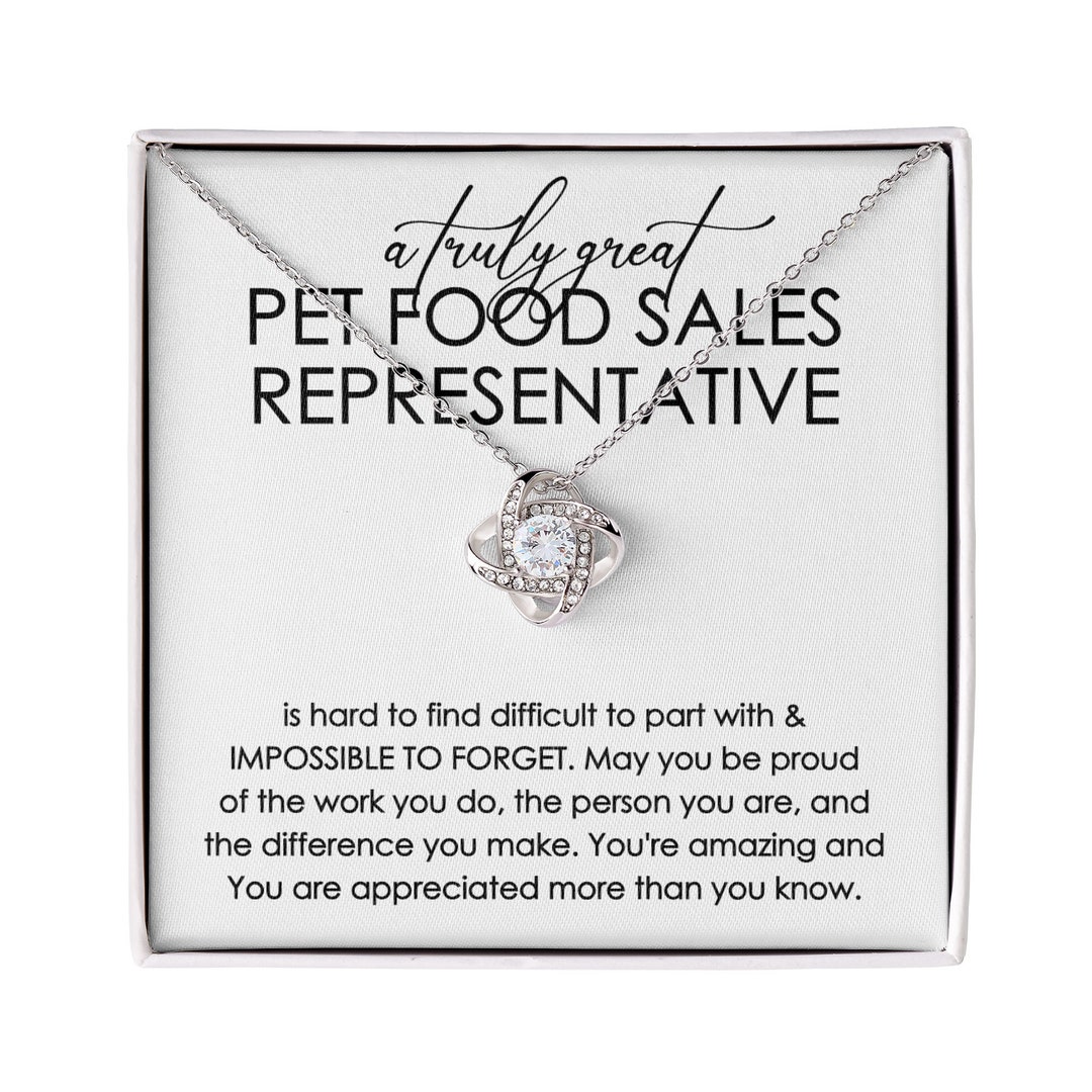Pet Food Sales Representative Necklace, Gift for Pet Food Sales, Thank