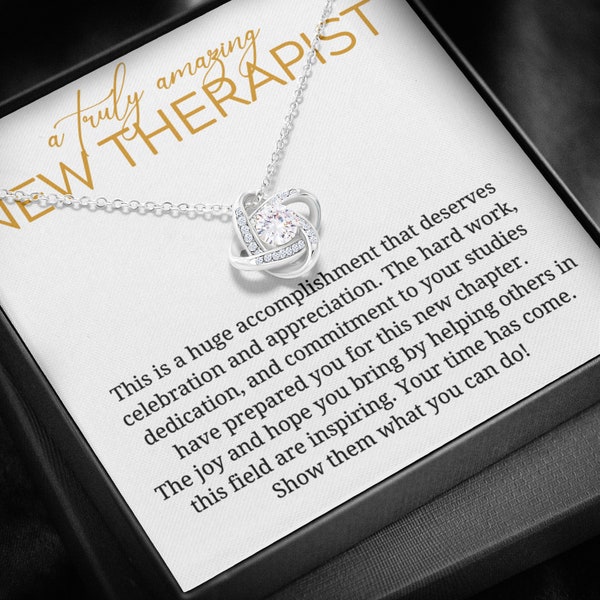 New Therapist Necklace, Therapist Graduation, Physical Therapist Graduate, Massage Therapist, DPT Therapist Gift, Mental Health Gift