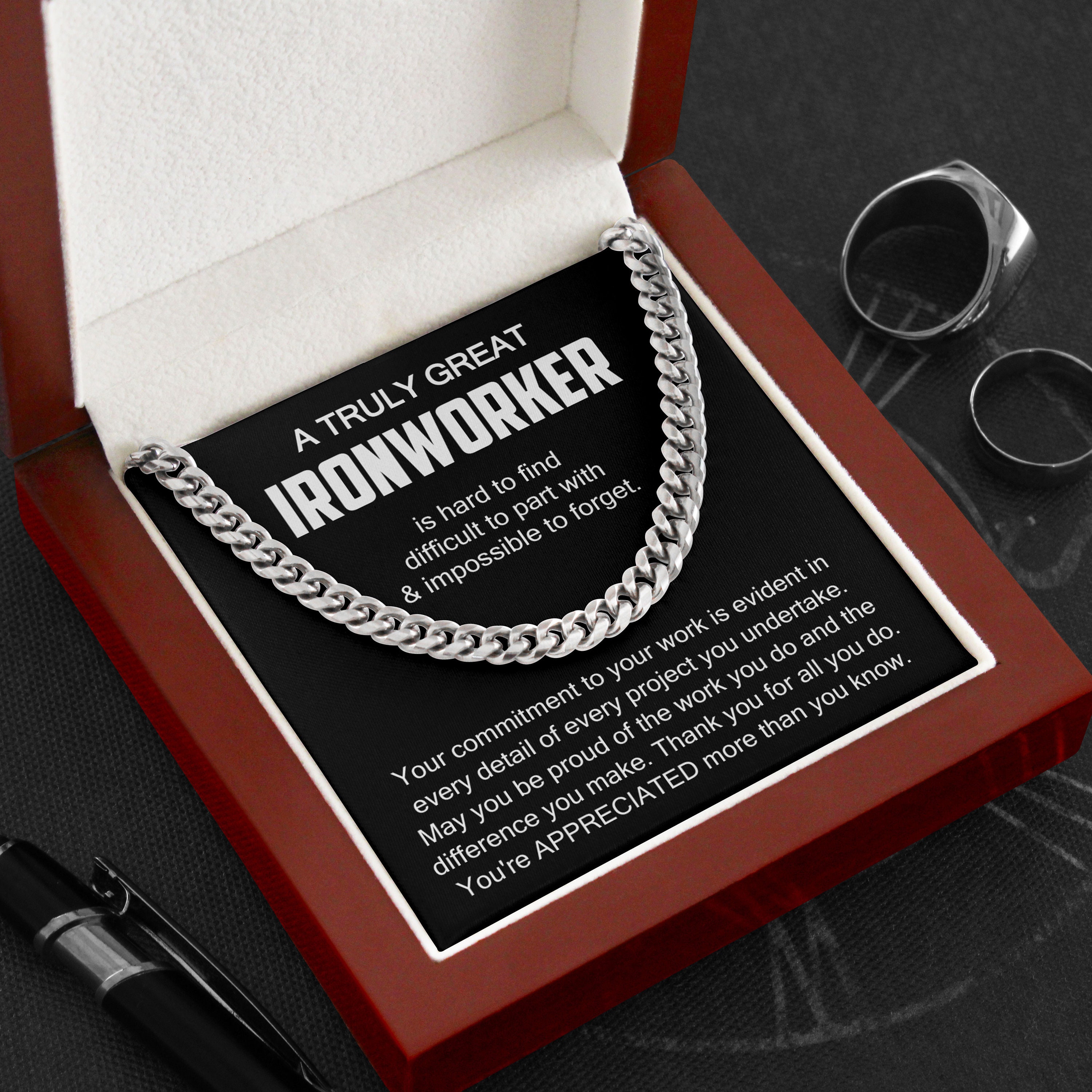 Ironworker Necklace Gift for Ironworker Thank You Etsy