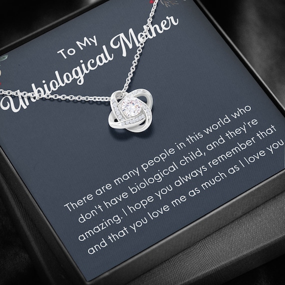 Unbiological Mother Necklace Gift for Unbiological Mom Mother s