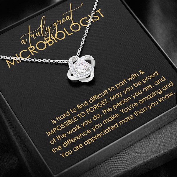 Microbiologist Necklace, Gift for Microbiologist, Thank You Microbiologist, Appreciation Gift for Microbiology, Retirement  Microbiologist