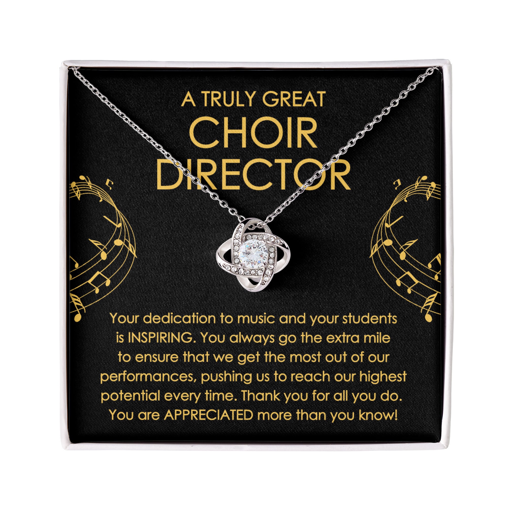 Choir Director Necklace, Gift for Choir Director, Thank You Choir