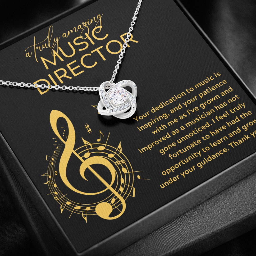 Music Director Necklace, Gift for Music Director, Thank You Music ...